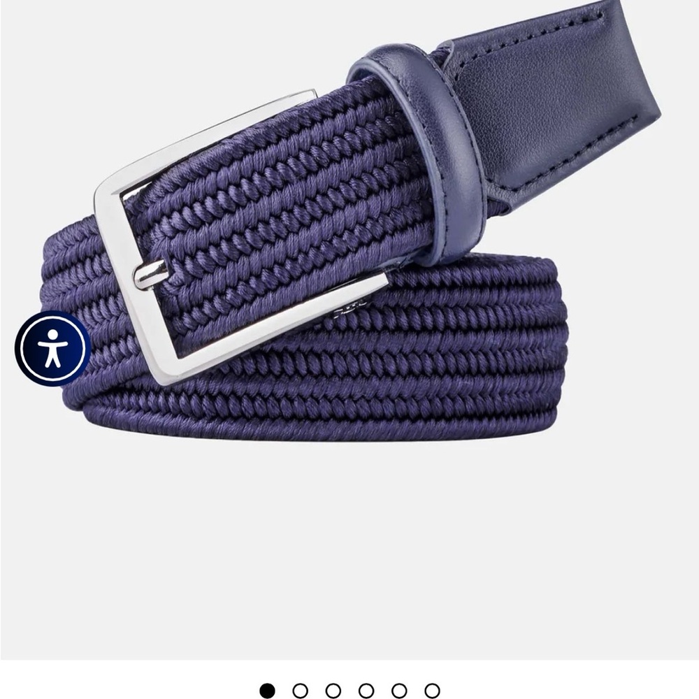 Golf Navy Braided Belt